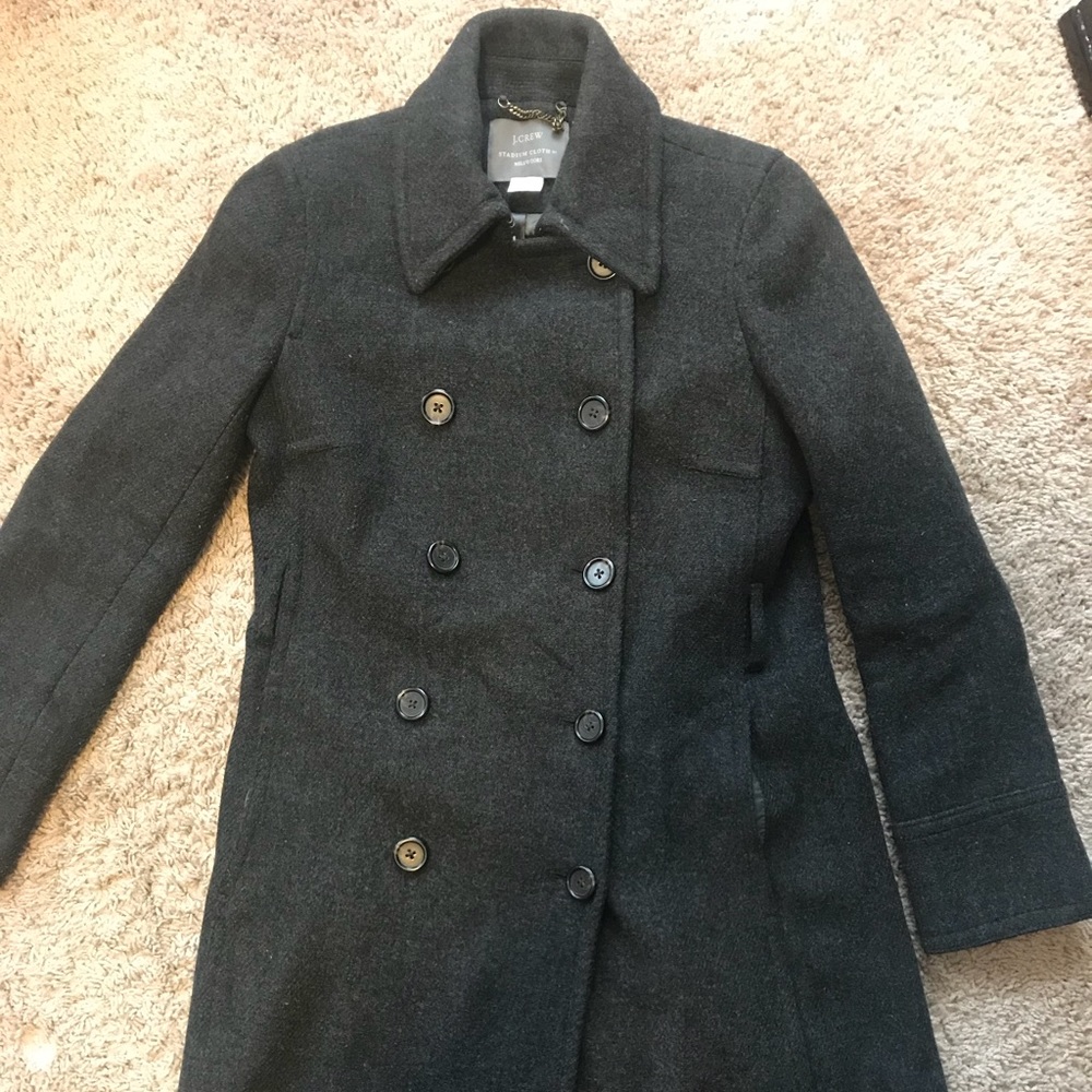 J. Crew Stadium Cloth by Nello Gori Pea Coat!